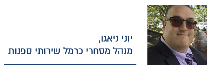 יוני ניאגו, מנהל מסחרי כרמל שירותי ספנות
